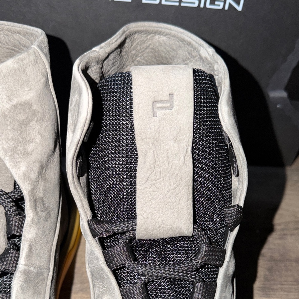 NIB Porsche Design Traveller Boot High Top Sneakers In Gray Nubuck Leather - Picture 10 of 10